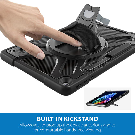 Strike Rugged Case with Hand Strap and Lanyard for Microsoft Surface Pro 12