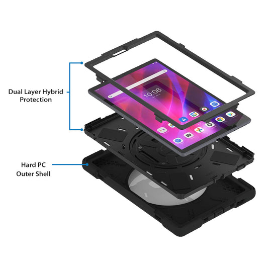 Strike Rugged Case with Hand Strap and Lanyard for Lenovo Smart Tab M11