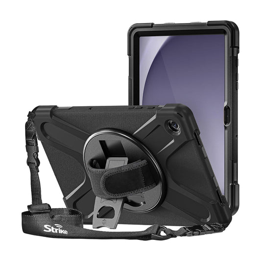 Strike Rugged Case with Hand Strap and Lanyard for Samsung Galaxy Tab A9+