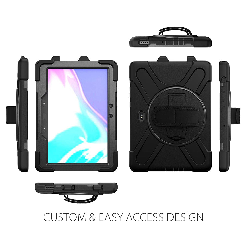 Strike Rugged Case with Hand Strap and Lanyard for Samsung Galaxy Tab Active Pro & Tab Active4 Pro