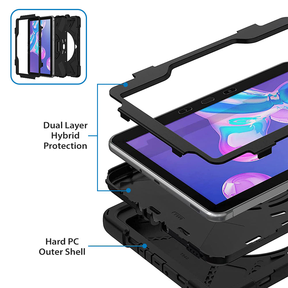Strike Rugged Case with Hand Strap and Lanyard for Samsung Galaxy Tab Active Pro & Tab Active4 Pro