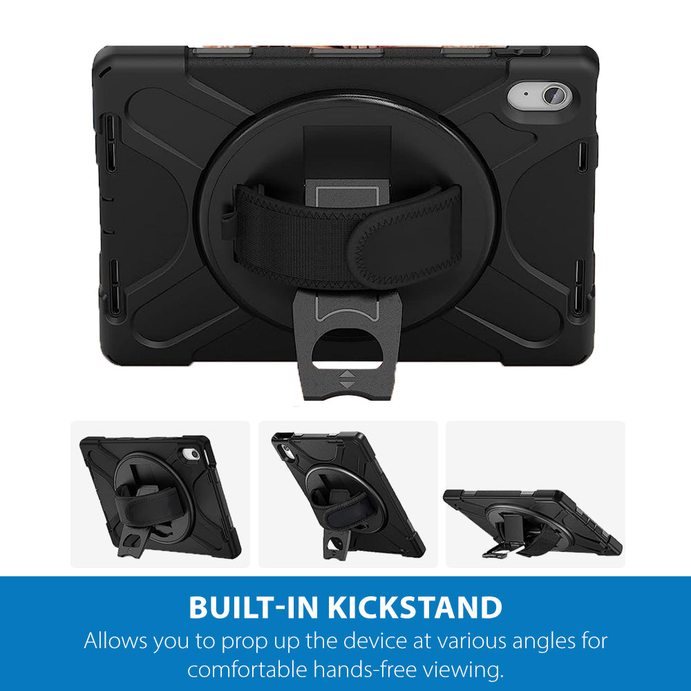 Strike Rugged Case with Hand Strap and Lanyard for Apple iPad (11th/10th Gen)