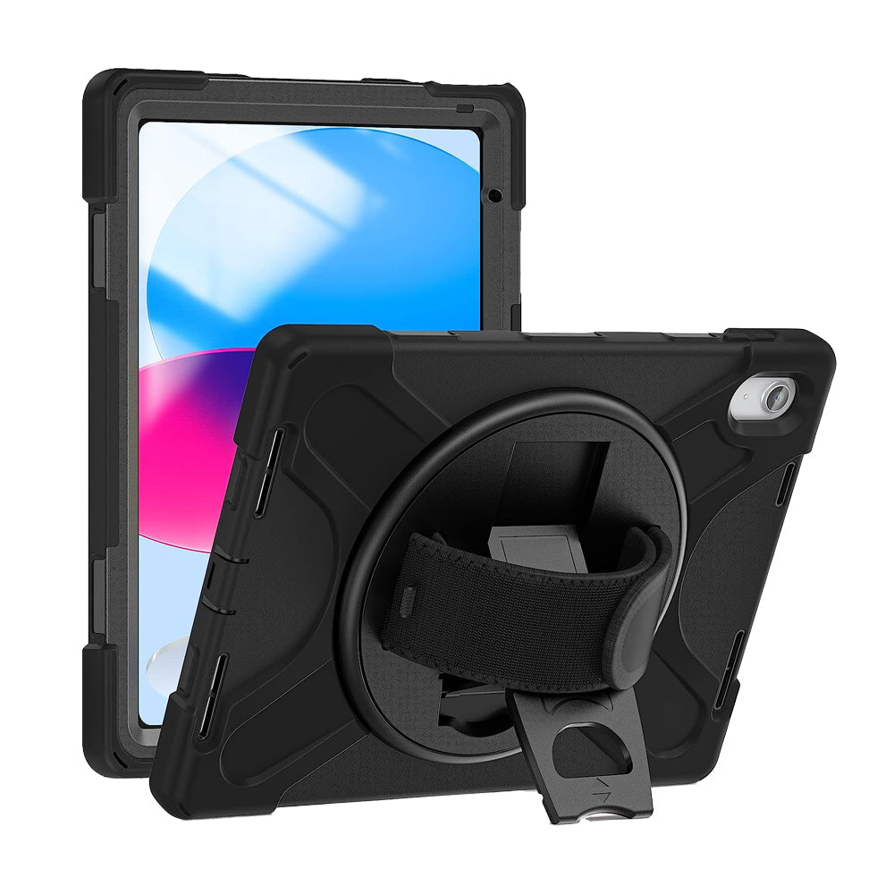Strike Rugged Case with Hand Strap and Lanyard for Apple iPad (11th/10th Gen)
