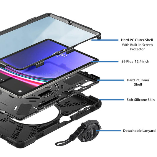 Strike Protector Case for Samsung Galaxy Tab S10+/S9+/S9 FE+/S8+/S7 FE/S7+