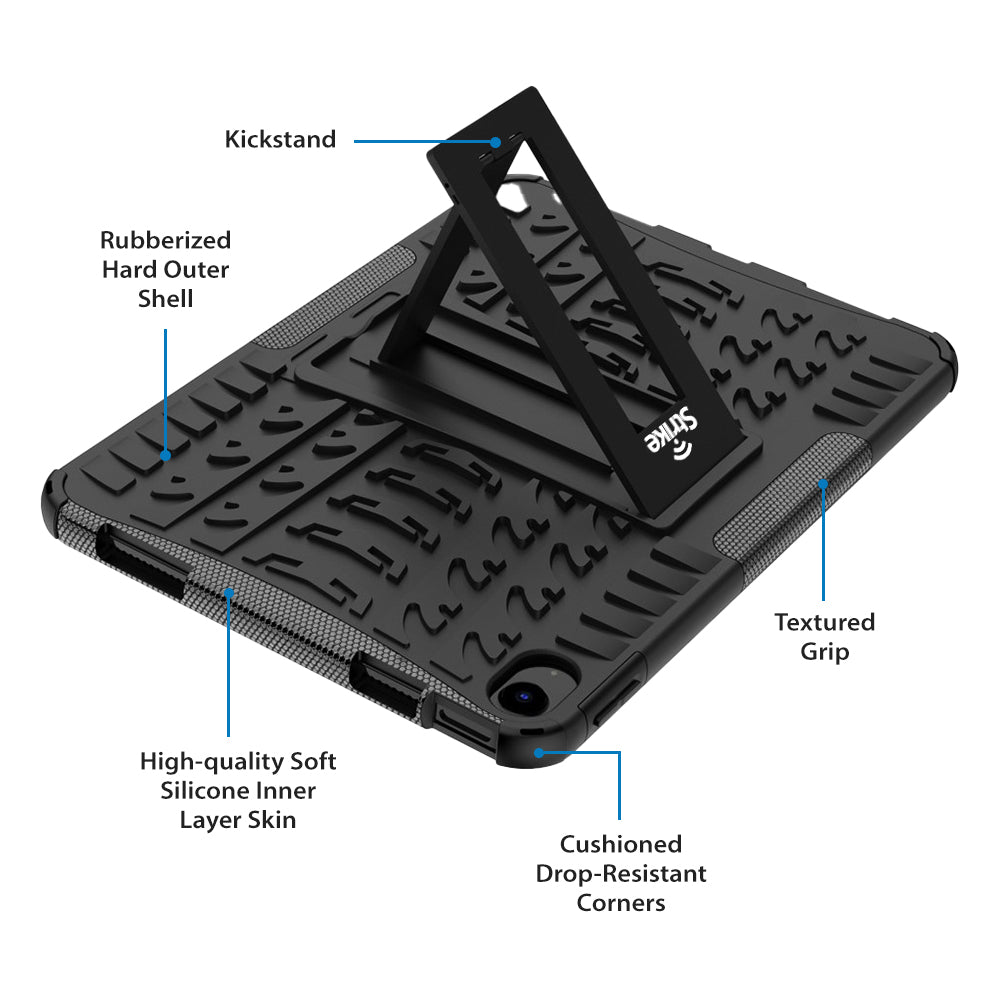 Strike Rugged Case for Apple iPad (11th/10th Gen) (Black)