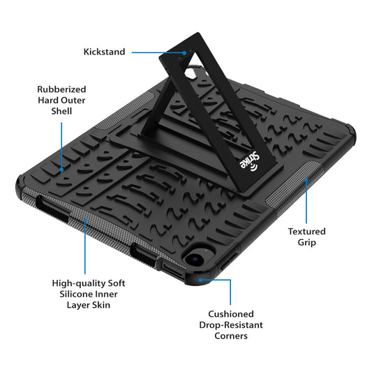 Strike Rugged Case for Apple iPad (11th/10th Gen) (Black)