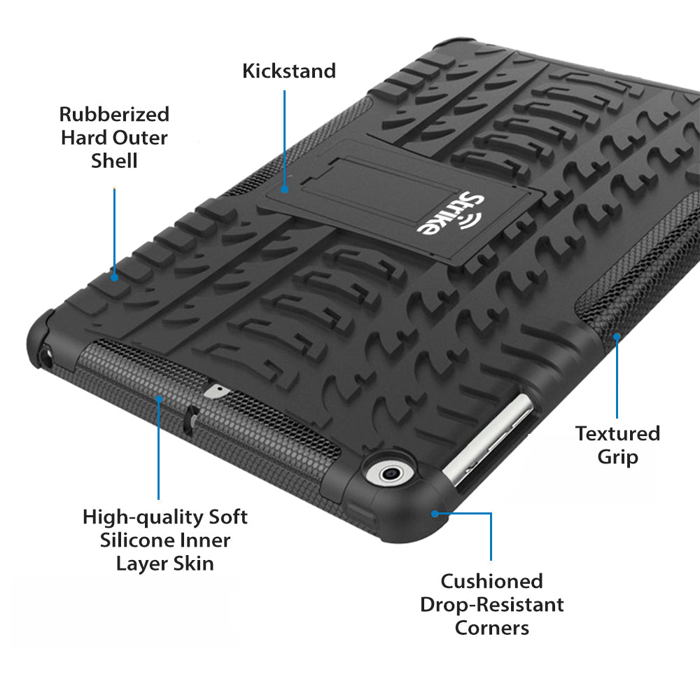 Strike Rugged Tablet Case for Apple iPad 9.7 2017 (Black)