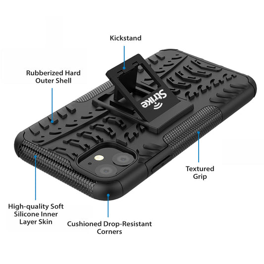 Strike Rugged Phone Case for Apple iPhone 11 (Black)