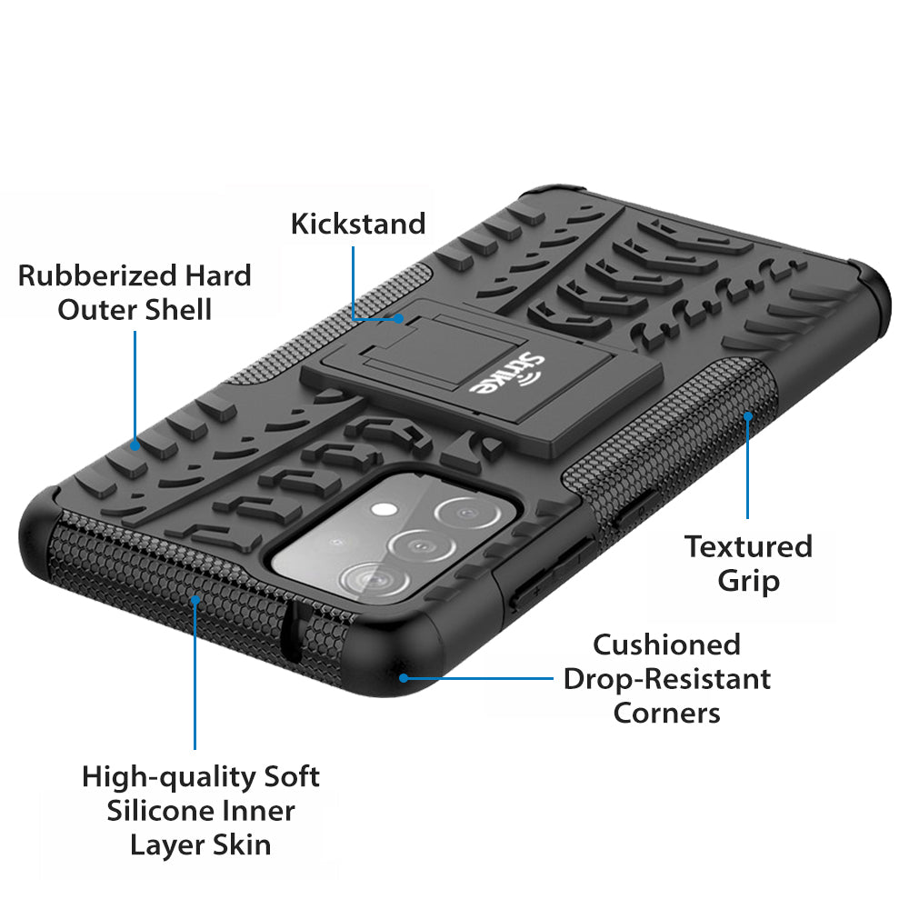 Strike Rugged Phone Case for Samsung Galaxy A52 (Black)