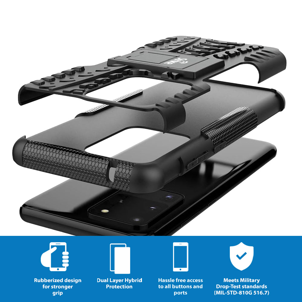 Strike Rugged Phone Case for Samsung Galaxy S20 Ultra 5G (Black)