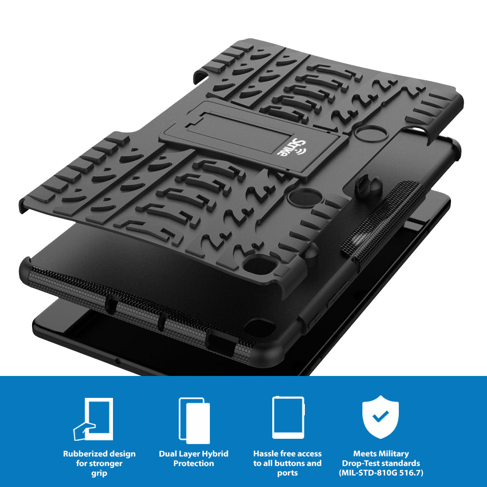 Strike Rugged Tablet Case for Samsung Galaxy Tab S6 Lite (2020/2022/2024) (Black)