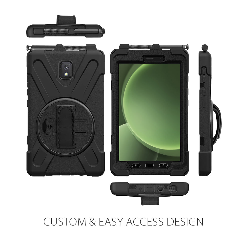 Strike Rugged Case with Hand Strap and Lanyard for Samsung Galaxy Tab Active5/3