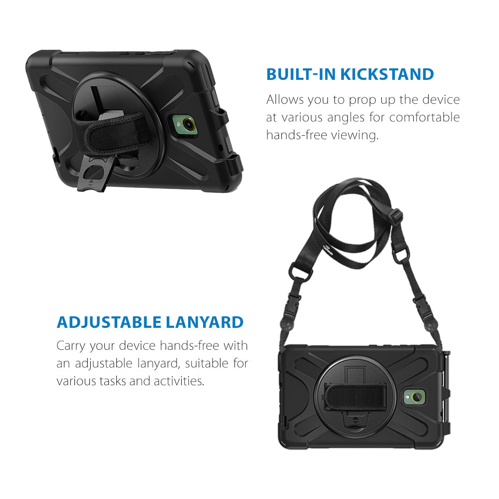 Strike Rugged Case with Hand Strap and Lanyard for Samsung Galaxy Tab Active5/3