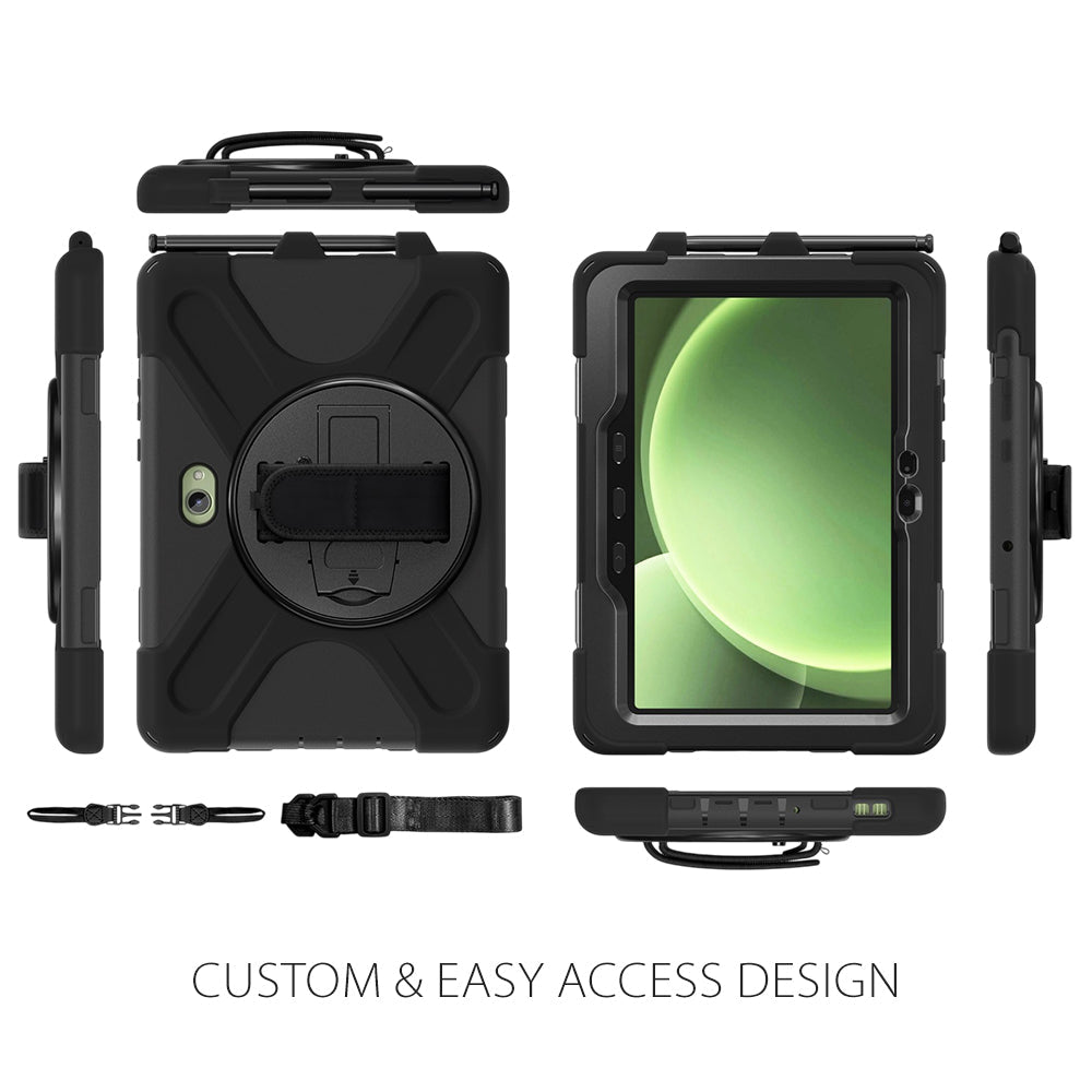 Strike Rugged Case with Hand Strap and Lanyard for Samsung Galaxy Tab Active5 Pro