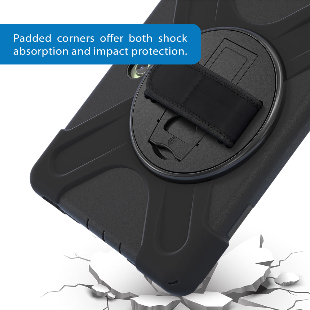 Strike Rugged Case with Hand Strap and Lanyard for Samsung Galaxy Tab Active5 Pro