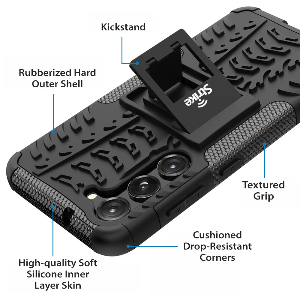 Strike Rugged Case for Samsung Galaxy S23 Plus (Black)
