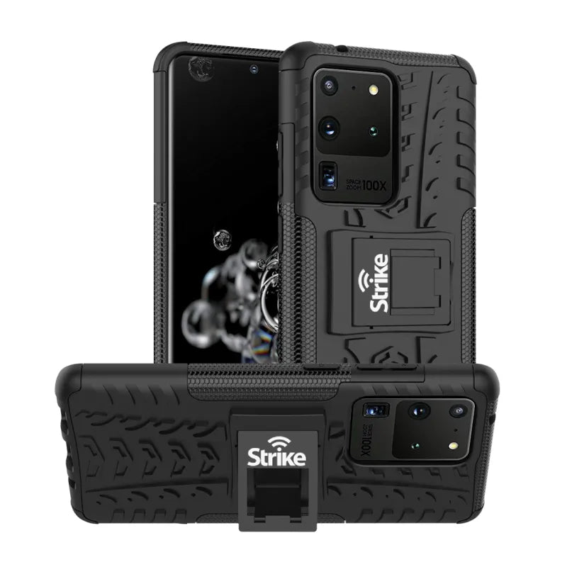 Strike Rugged Phone Case for Samsung Galaxy S20 Ultra 5G (Black)