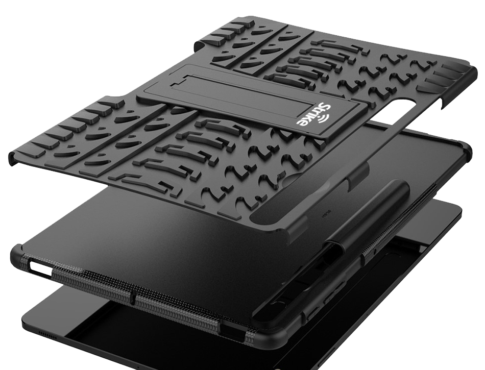 Strike Rugged Case for Samsung Galaxy Tab S9/S8/S7 (Black)