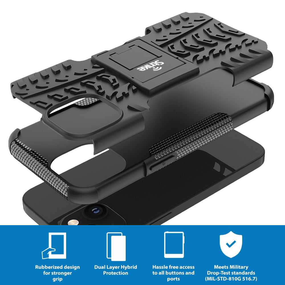 Strike Rugged Case for Apple iPhone 15 (Black)