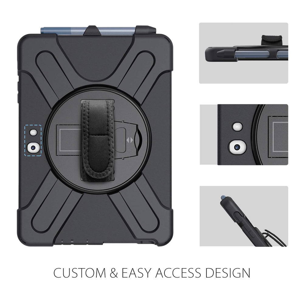 Strike Rugged Case with Hand Strap and Lanyard for Microsoft Surface Go 1/2/3/4