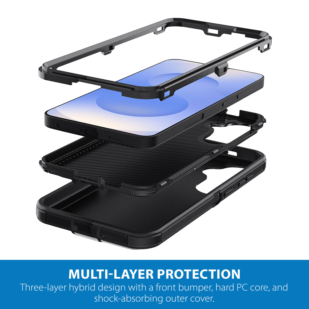 Strike Rugged Case for Samsung Galaxy S25 (Black)