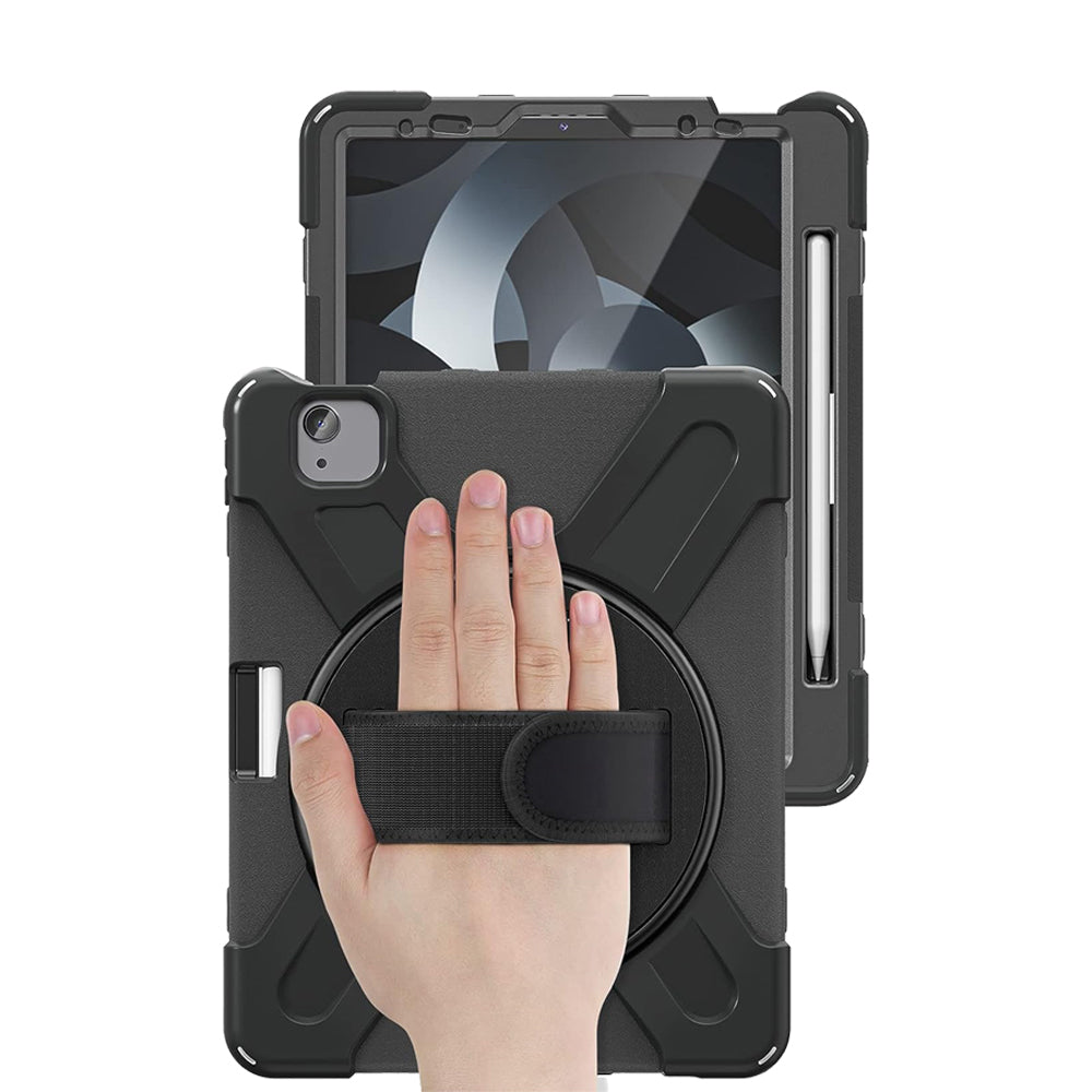 Strike Rugged Case with Hand Strap and Lanyard for Apple iPad Air 4 & Air 5