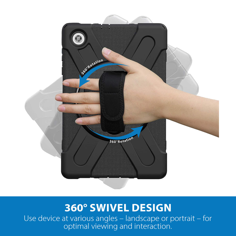 Strike Rugged Case with Hand Strap and Lanyard for Lenovo Tab M10 Plus (2nd Gen)