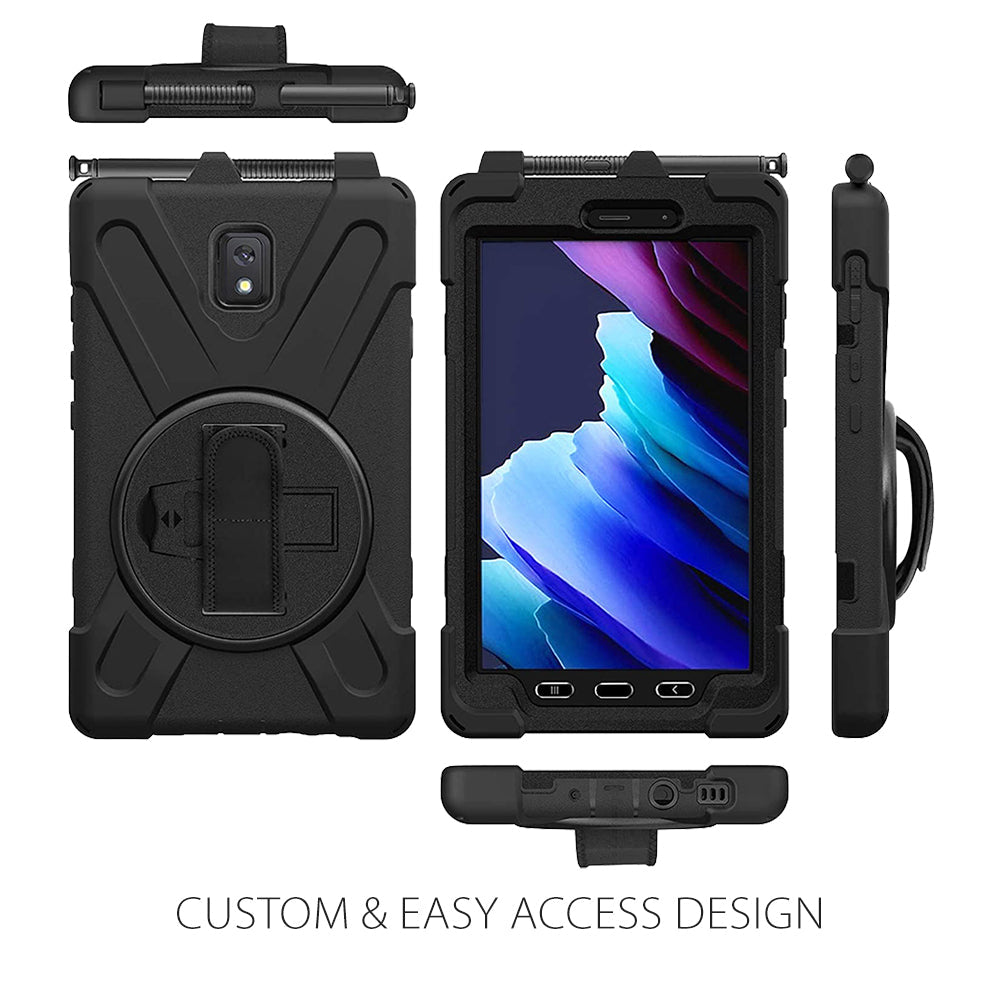 Strike Rugged Case with Hand Strap and Lanyard for Samsung Galaxy Tab Active3