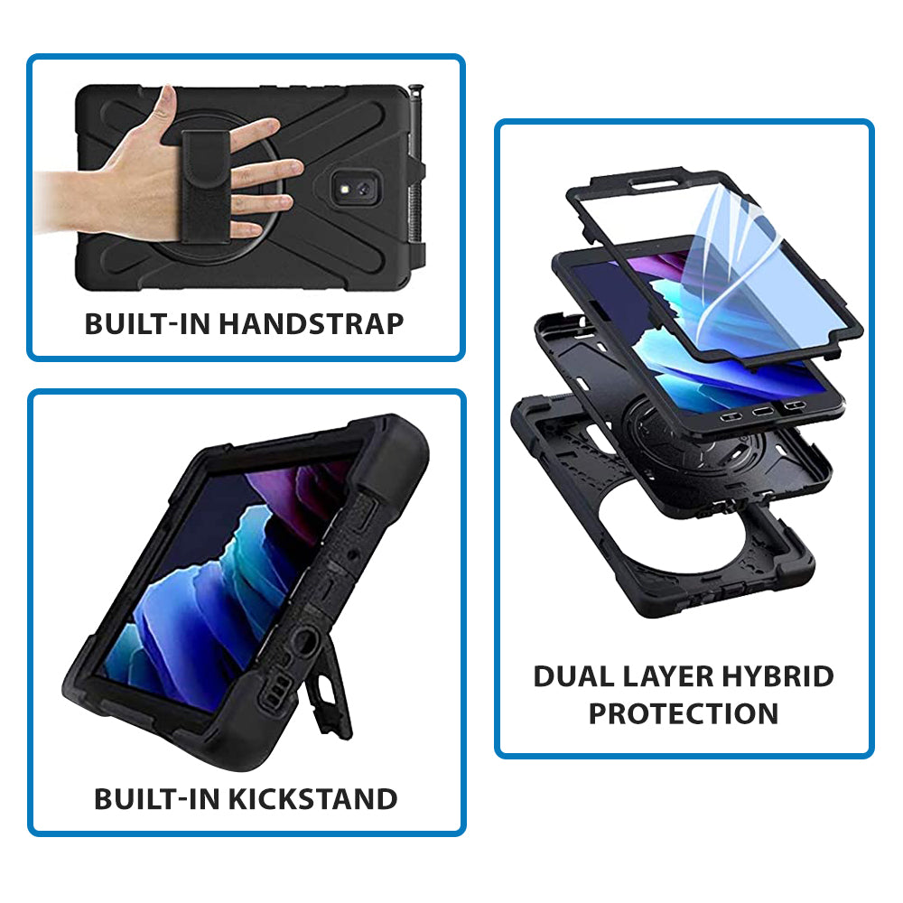 Strike Rugged Case with Hand Strap and Lanyard for Samsung Galaxy Tab Active3