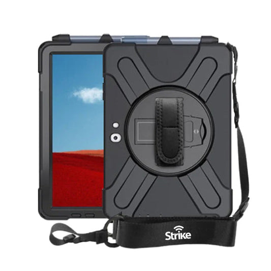 Strike Rugged Case with Hand Strap and Lanyard for Microsoft Surface X