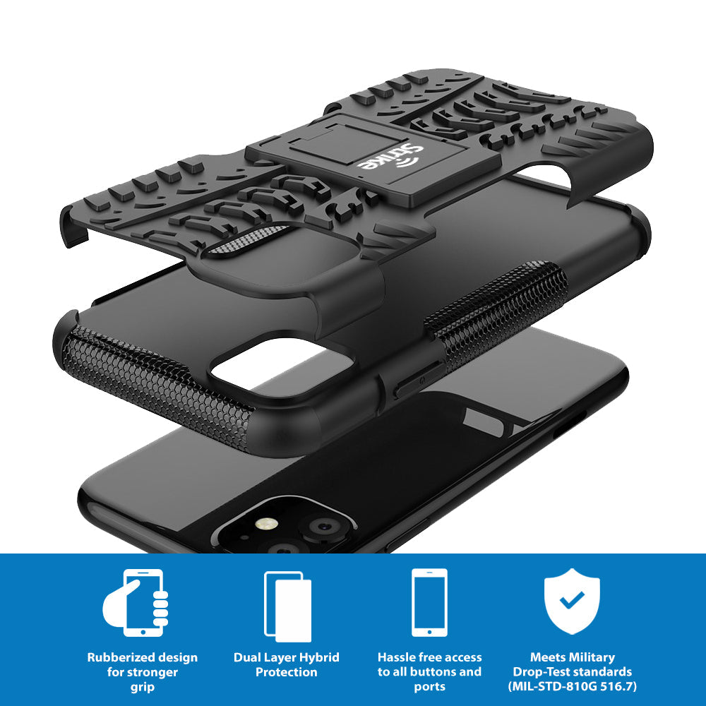 Strike Rugged Phone Case for Apple iPhone 11 (Black)