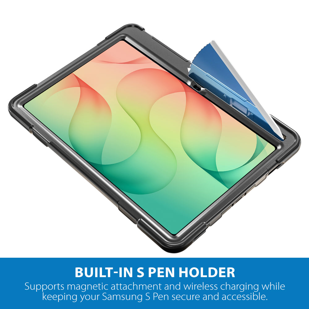 Strike Rugged Case with Hand Strap and Lanyard for Samsung Galaxy Tab S12+