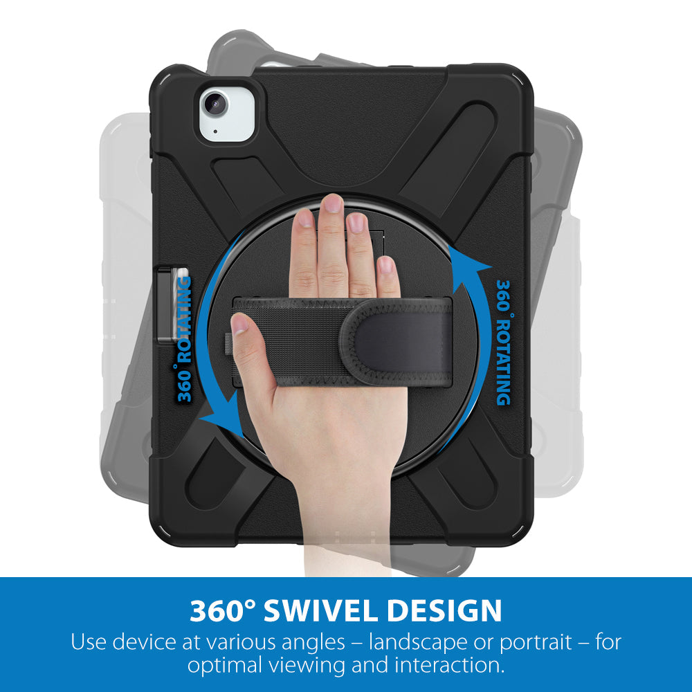 Strike Rugged Case with Hand Strap and Lanyard for Apple iPad Air 13 (M3/M2)
