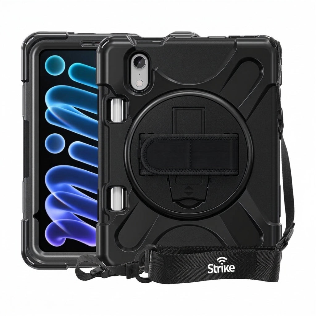Strike Rugged Case with Hand Strap and Lanyard for Apple iPad Mini (A20 Pro)