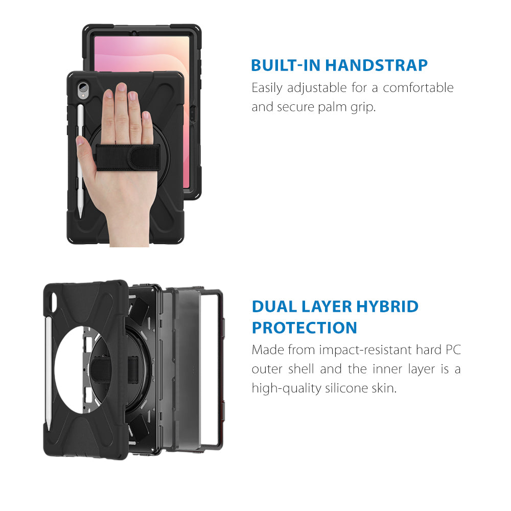 Strike Rugged Case with Hand Strap and Lanyard for Samsung Galaxy Tab S11