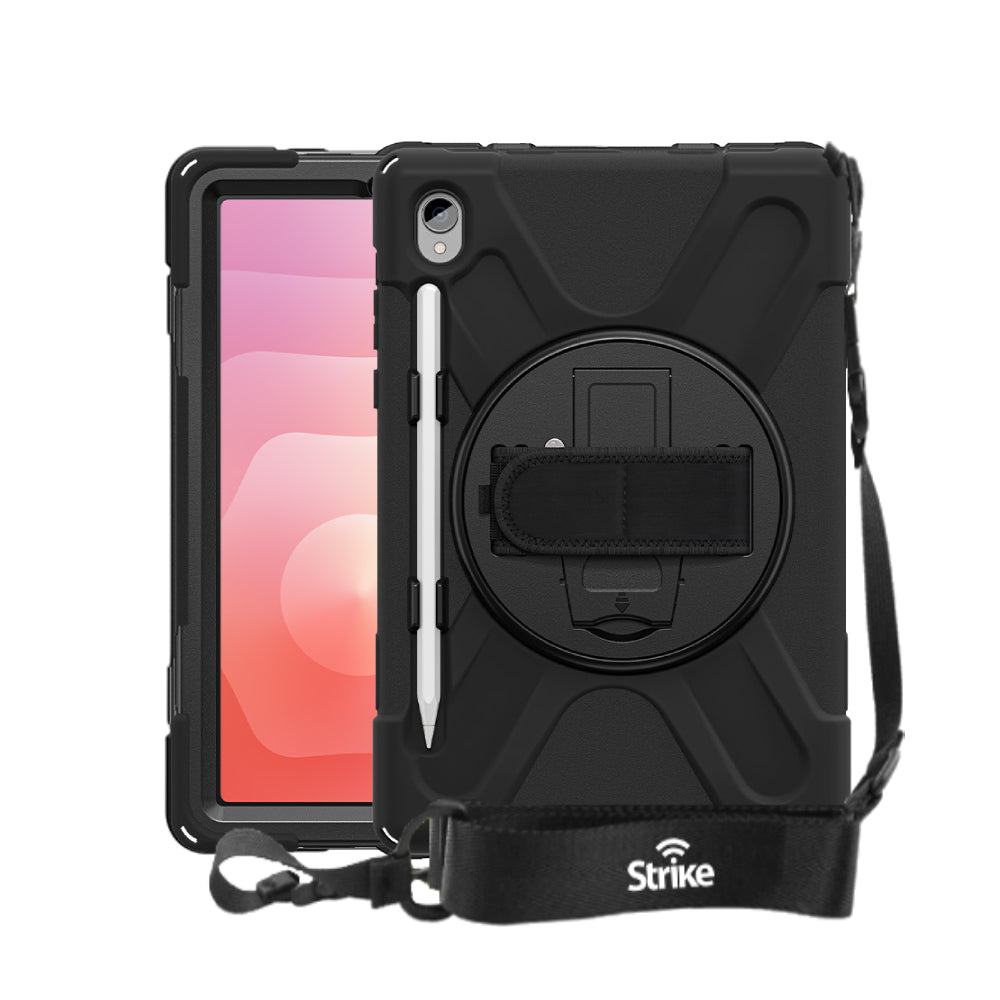 Strike Rugged Case with Hand Strap and Lanyard for Samsung Galaxy Tab S11