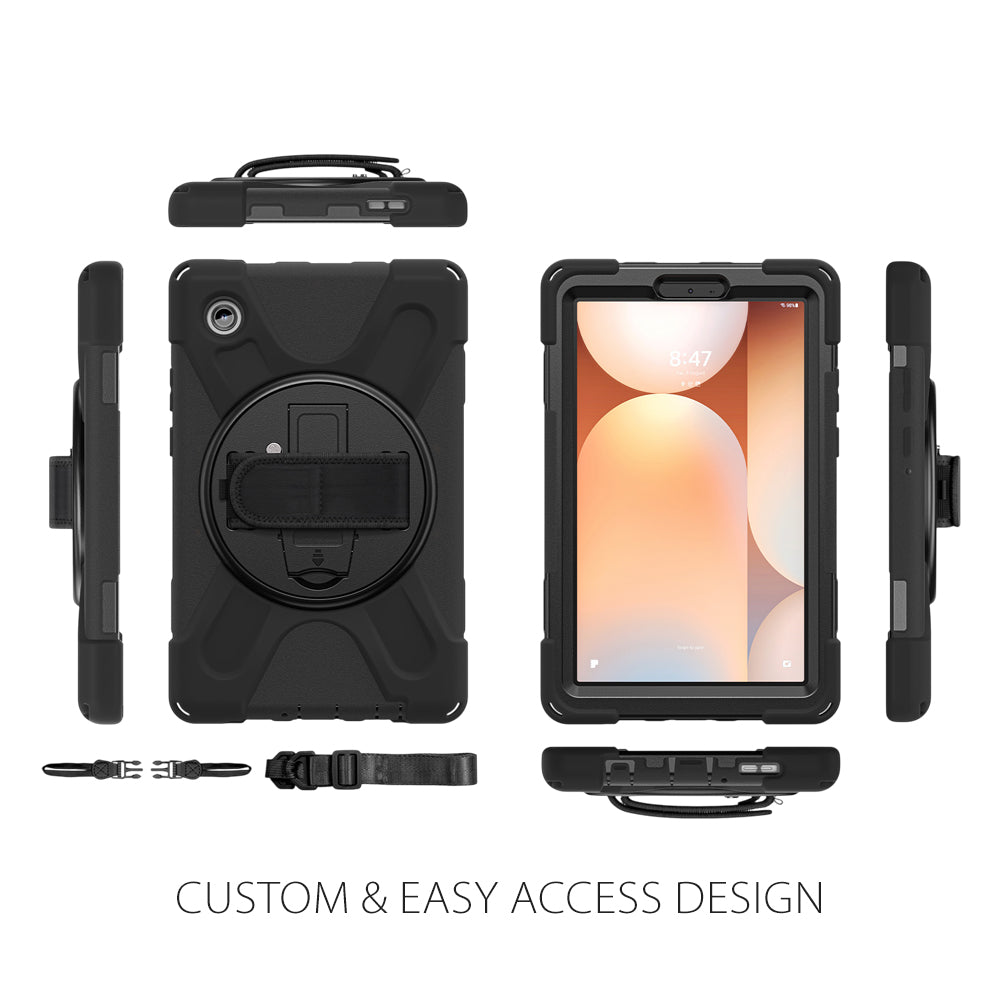 Strike Rugged Case with Hand Strap and Lanyard for Samsung Galaxy Tab A11