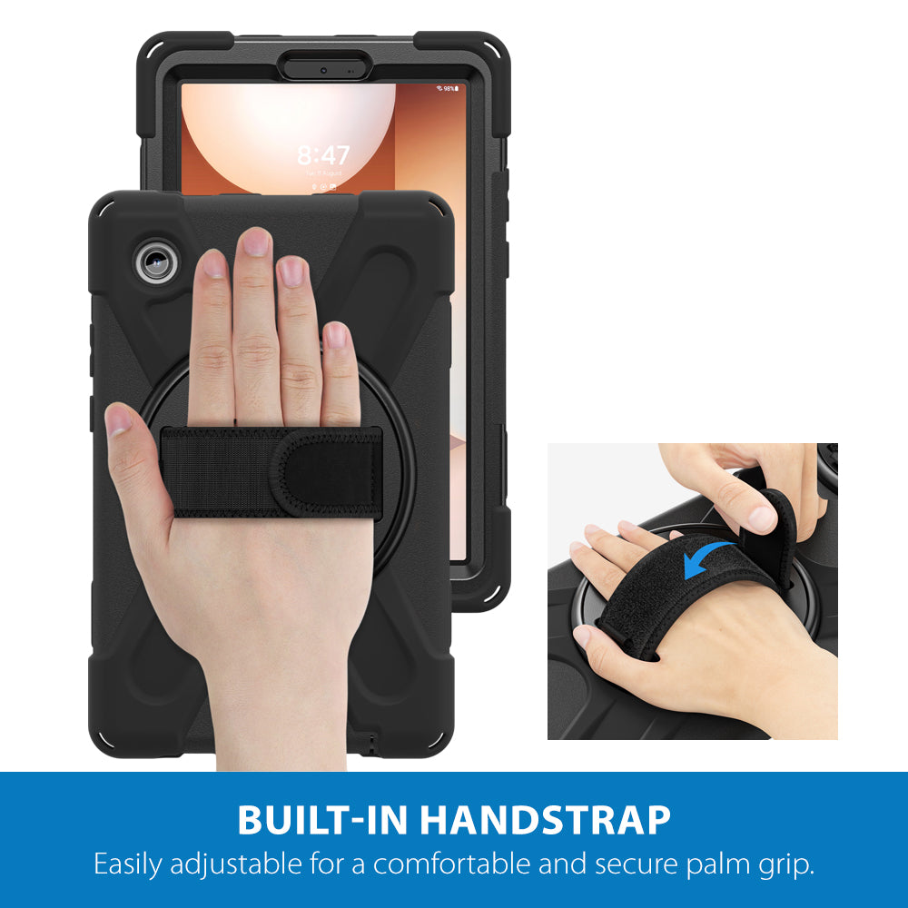 Strike Rugged Case with Hand Strap and Lanyard for Samsung Galaxy Tab A11