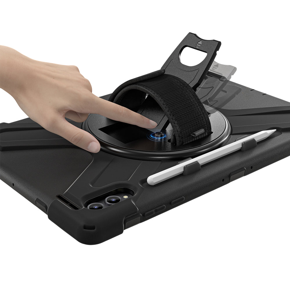 Strike Rugged Case with Hand Strap and Lanyard for Samsung Galaxy Tab S11 Ultra