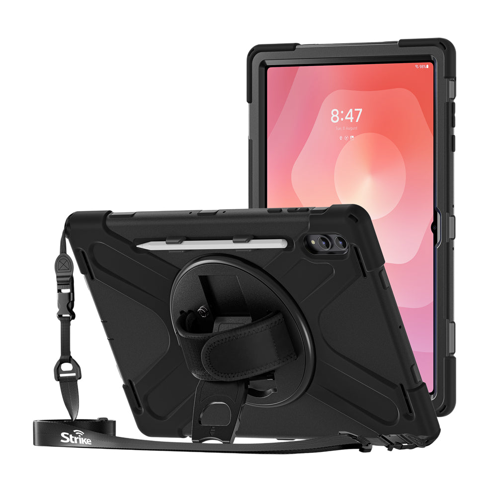 Strike Rugged Case with Hand Strap and Lanyard for Samsung Galaxy Tab S11 Ultra